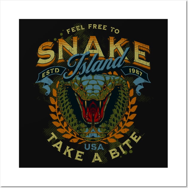 Snake Island cobra take a bite Wall Art by SpaceWiz95